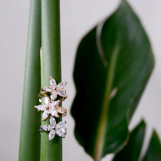 The Wildflower- Diamond Earring Stack