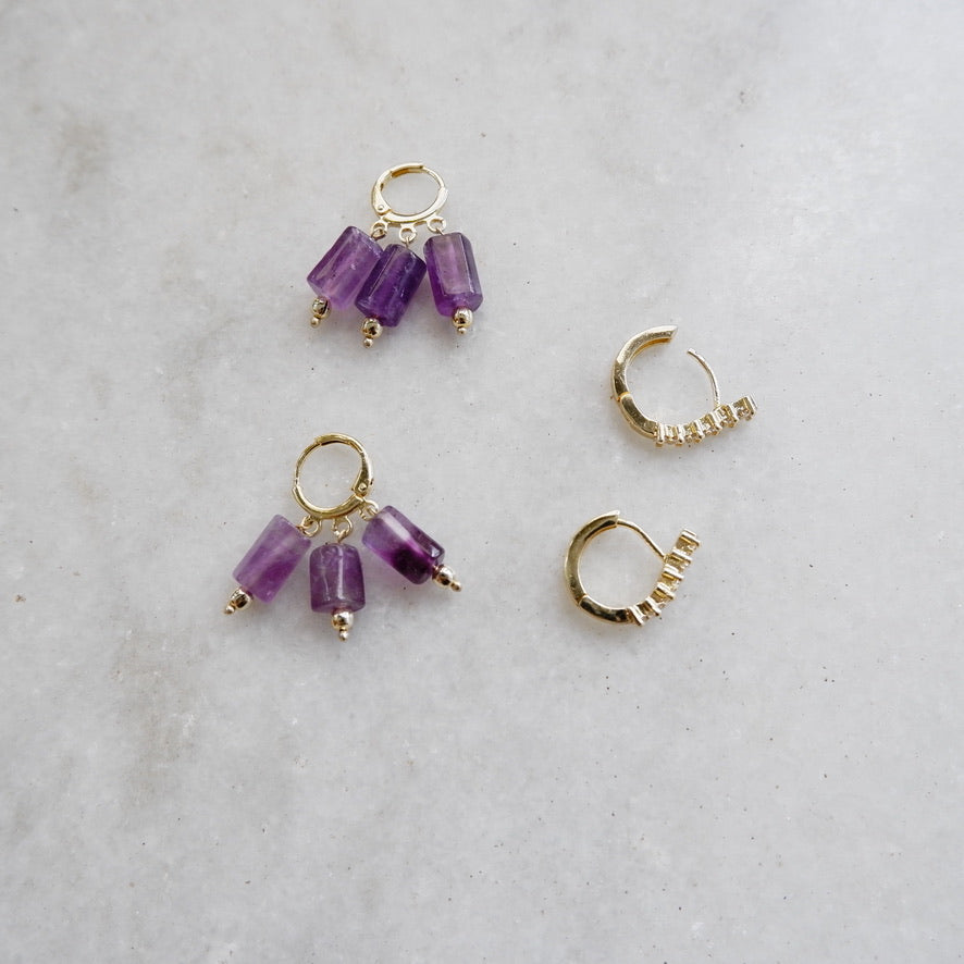 Amethyst Harmony Duo - Ear stack