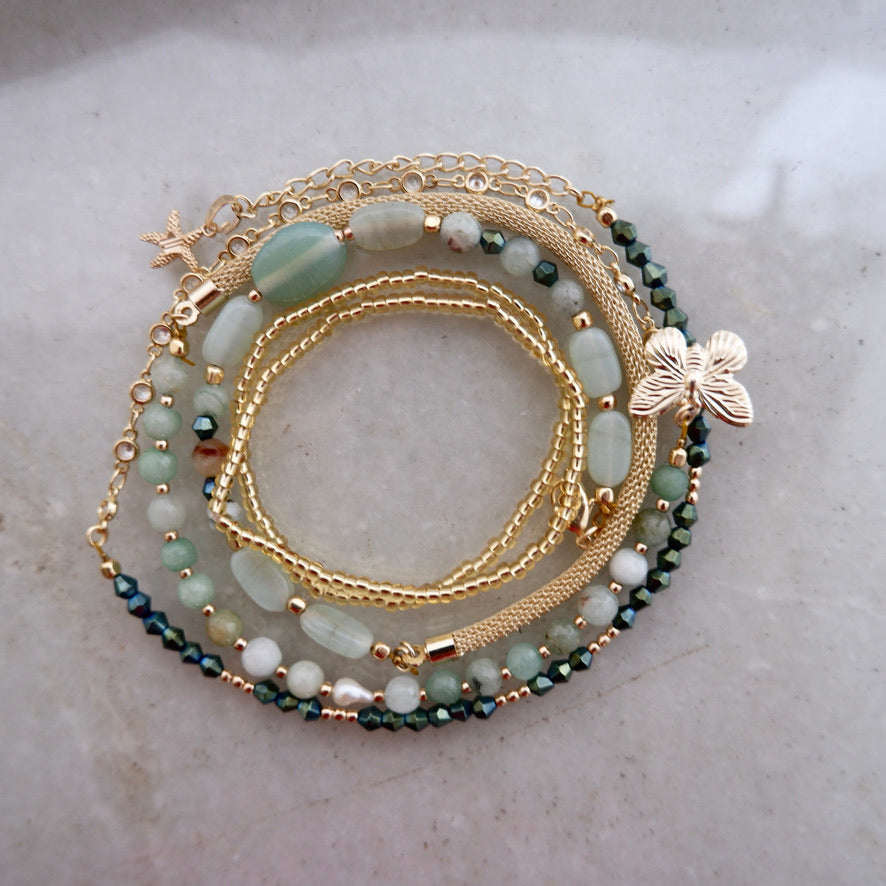 Global Wrap Bracelet- Soft Green