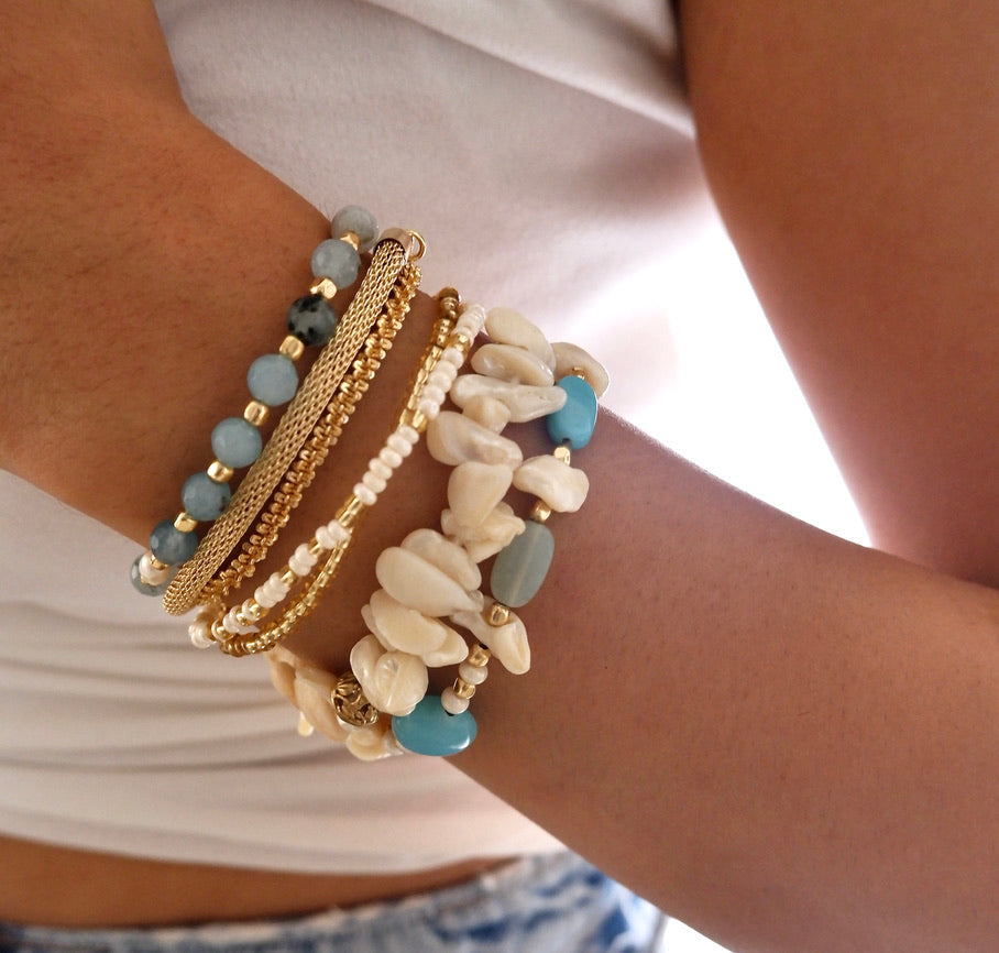 Global Wrap Bracelet- Powder Blue