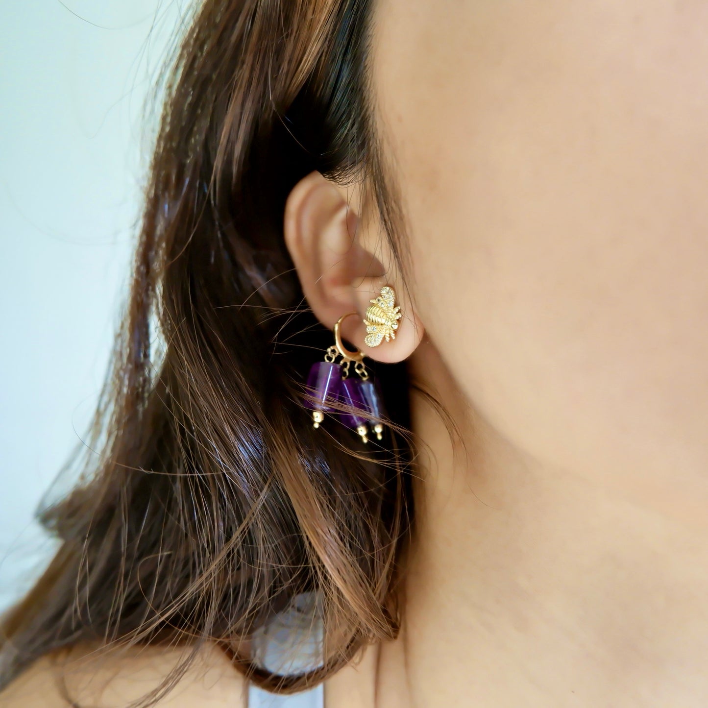 Amethyst Harmony Duo - Ear stack