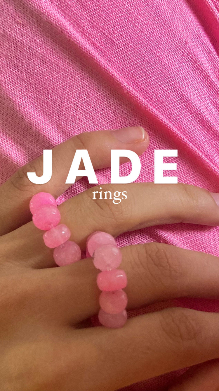 Pink Jade rings