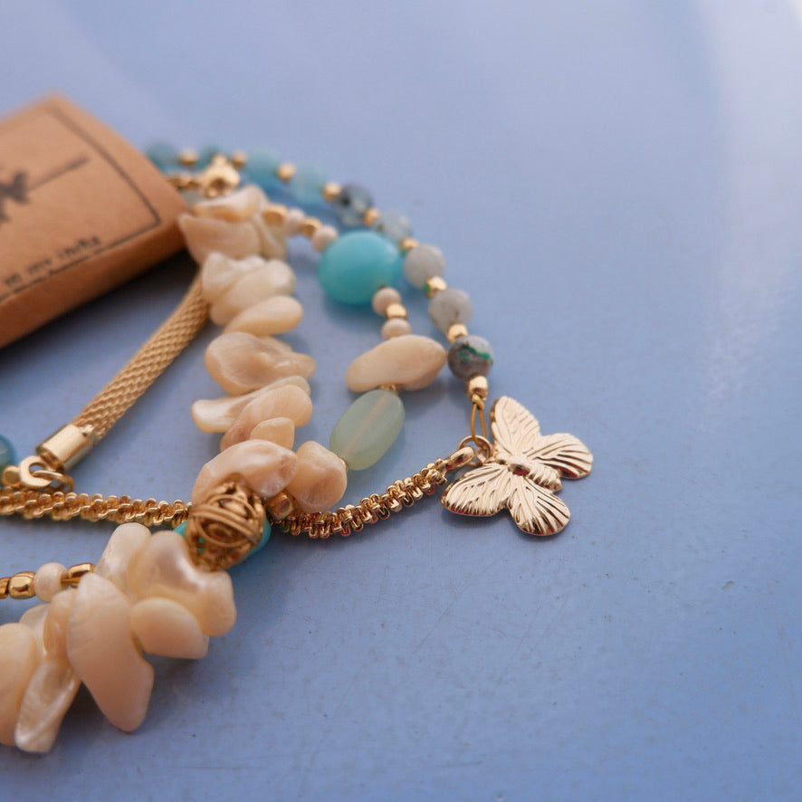 Global Wrap Bracelet- Powder Blue