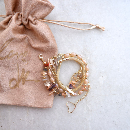 Global Wrap Bracelet- Peachy Naturale
