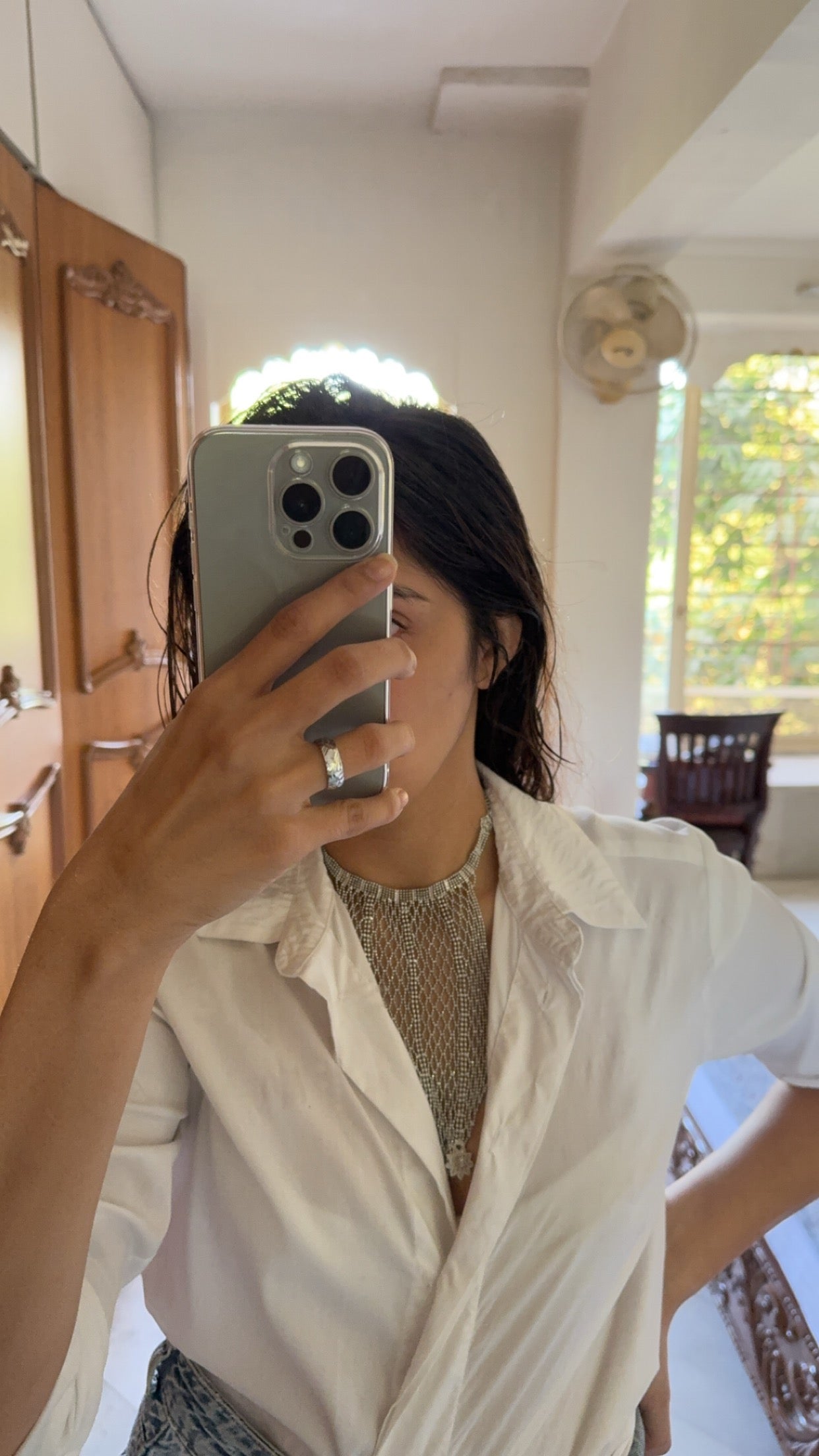 Mother Mesh Scarf Necklace