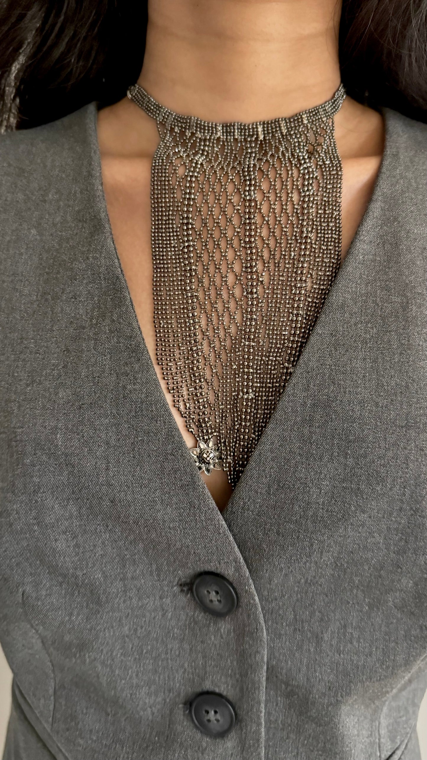 Mother Mesh Scarf Necklace