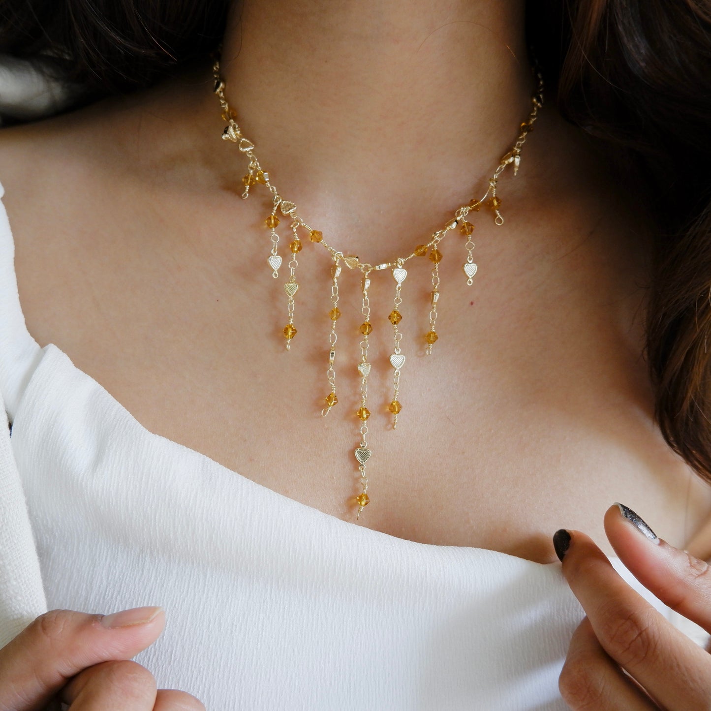 Golden Cascade Necklace