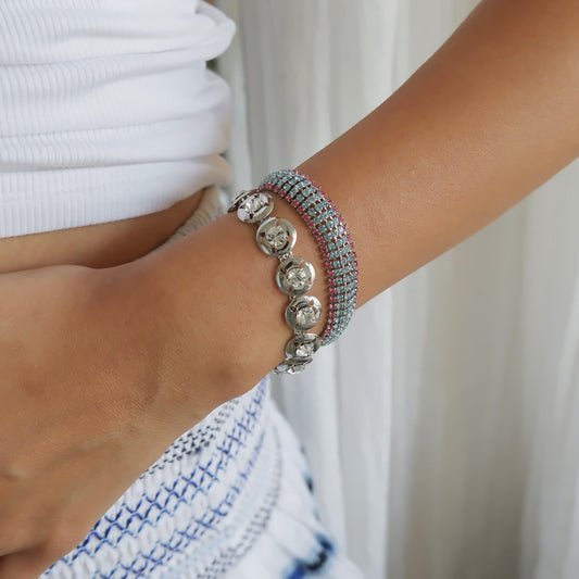 Ice Drip Bracelet- Blue & Pink