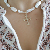 Baroque Benediction Necklace - Mother of Pearl