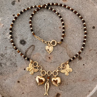 Tiger Eye Charm Necklace