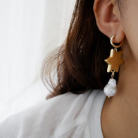 Stellar Pearl Drop Earrings