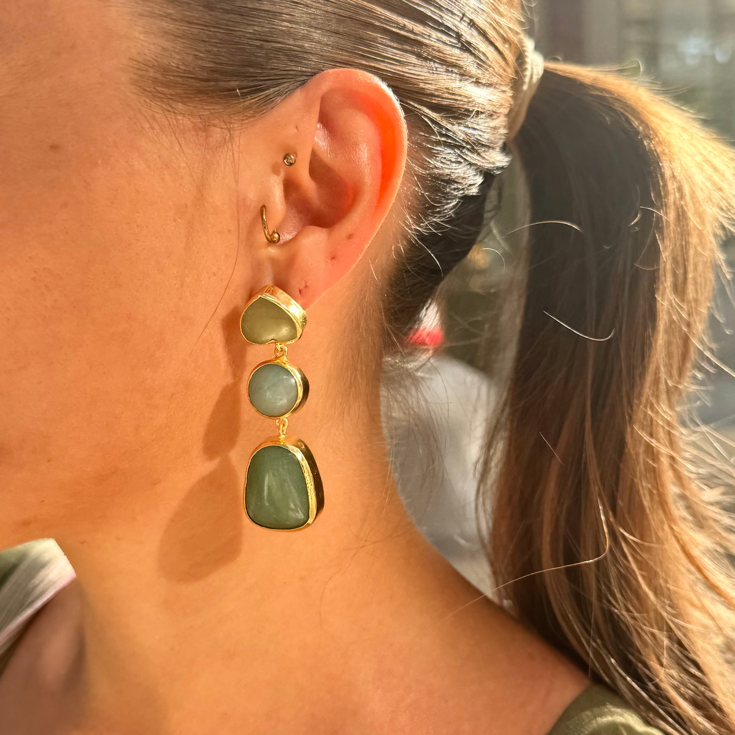 Green Aventurine Earring