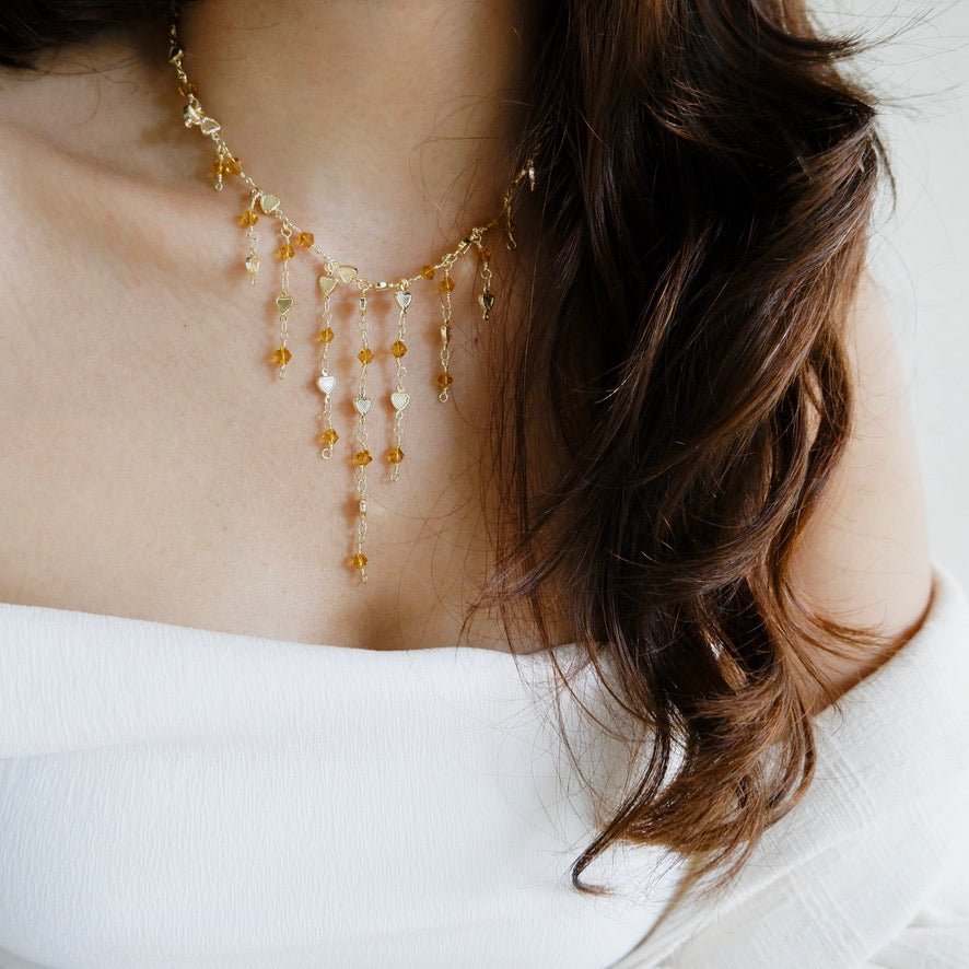 Golden Cascade Necklace