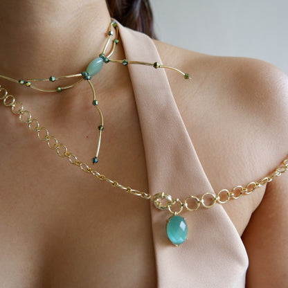 Emerald Elegance - Multi- length necklace