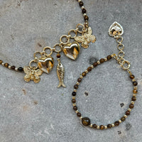 Tiger Eye Charm Necklace