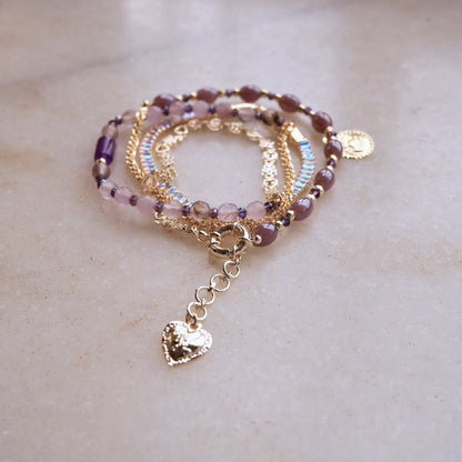 Global Wrap Bracelet- Amethyst