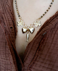 Tiger Eye Charm Necklace