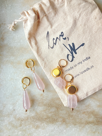 Rose Quartz Drop - set of1