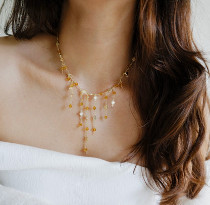 Golden Cascade Necklace