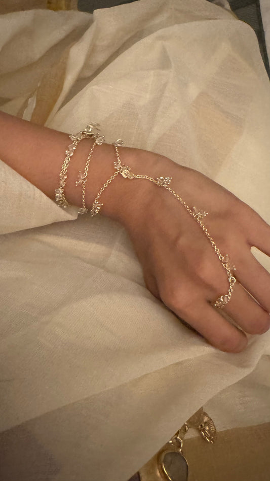 Dew Drop Hand Chain - Wedding Edit