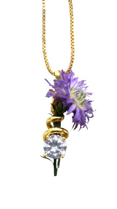 Flower vase necklace