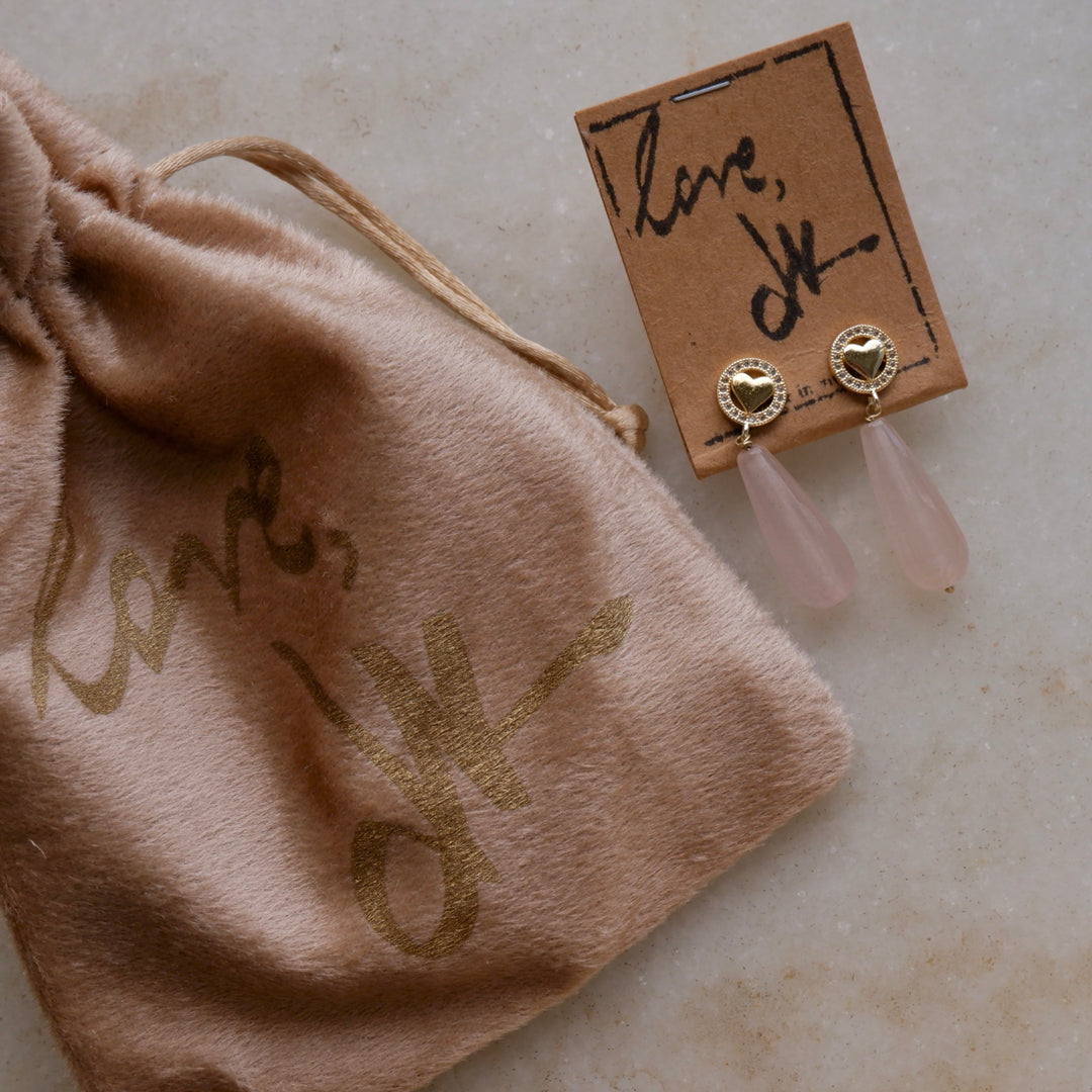Rose Quartz Candy - Earring