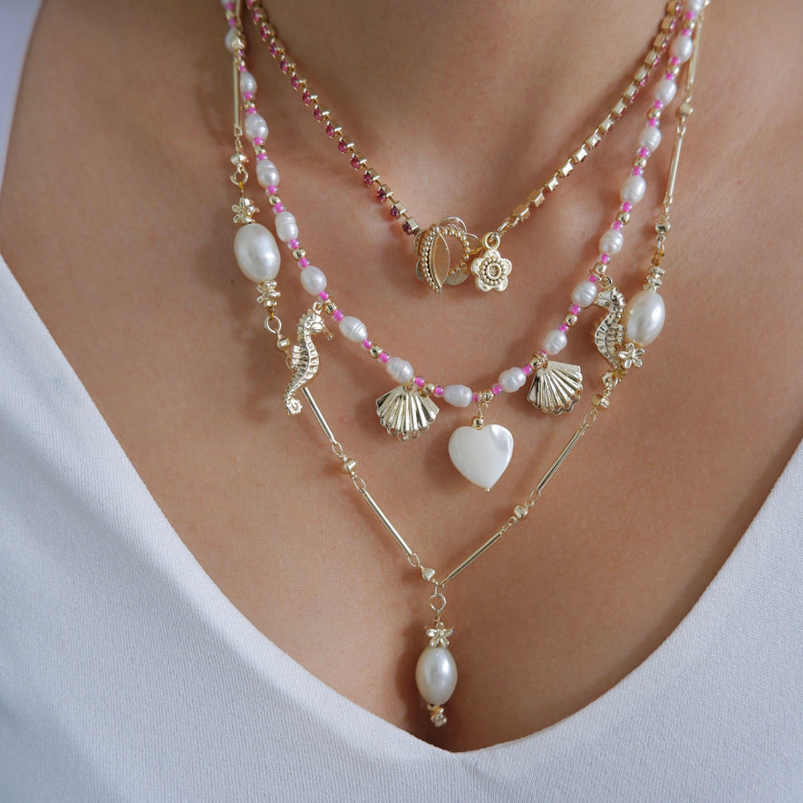 Pink Stack Necklace