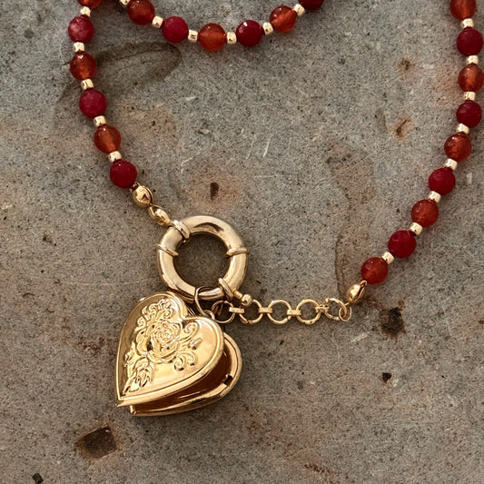 Ruby Lightning - Love Locket Necklace