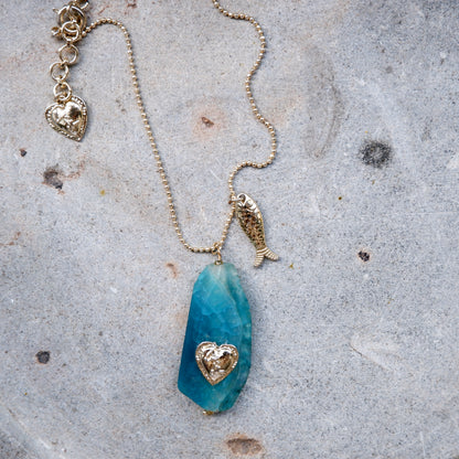 Ocean Heart Talisman Necklace