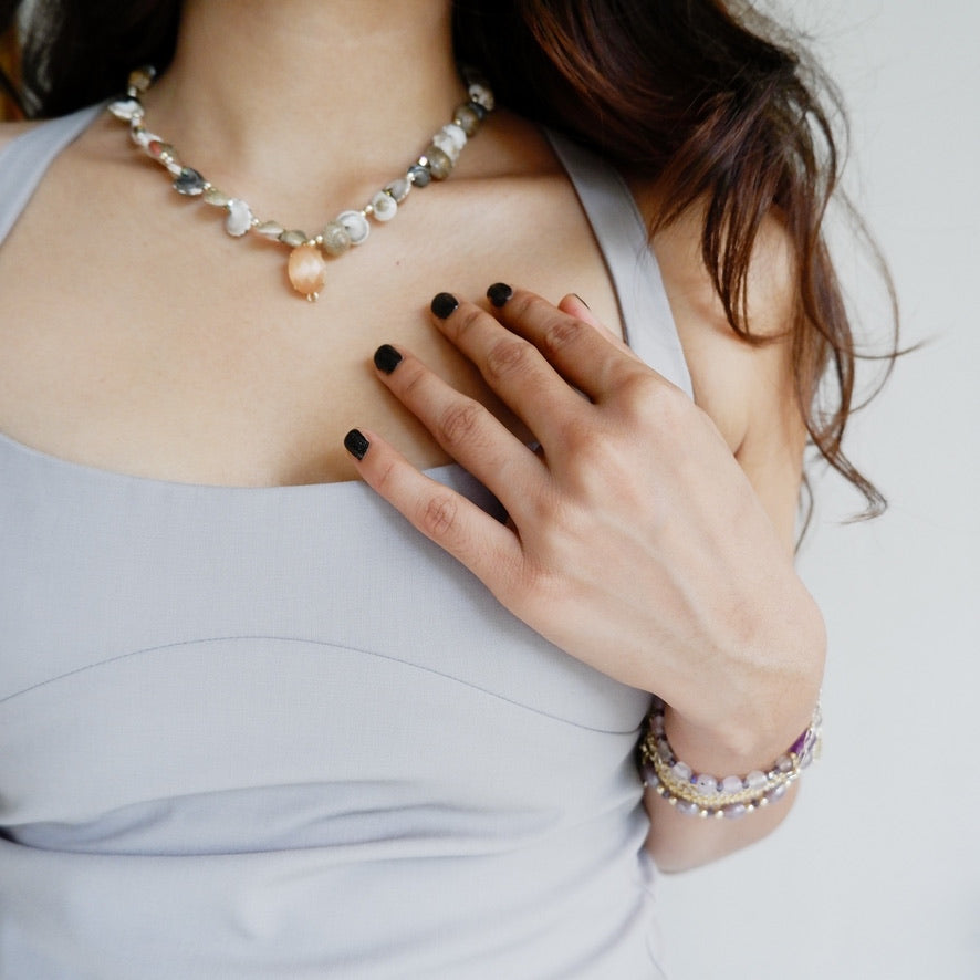 Shelly Orange Quartz Necklace