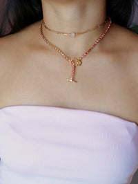 Candy choker - Pink Jade