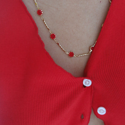 Red Velvet Necklace
