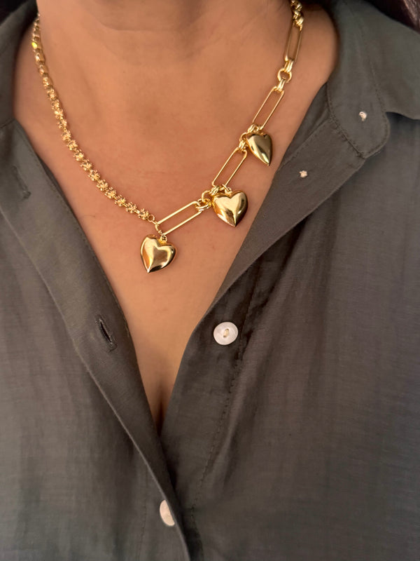 Golden Heartbeats Necklace