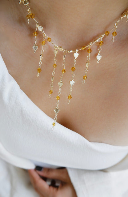 Golden Cascade Necklace