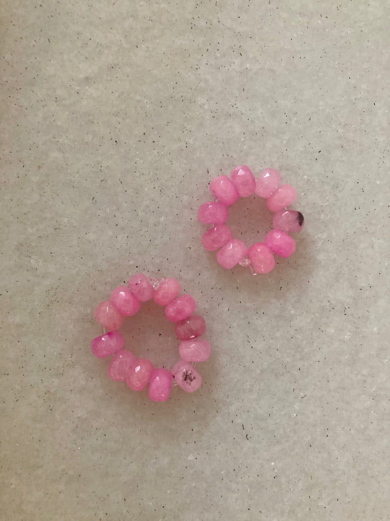 Pink Jade rings
