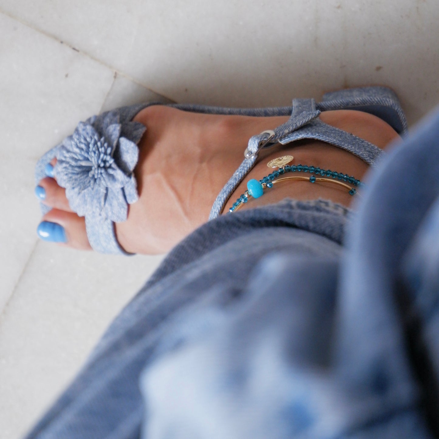 Denim core Anklet