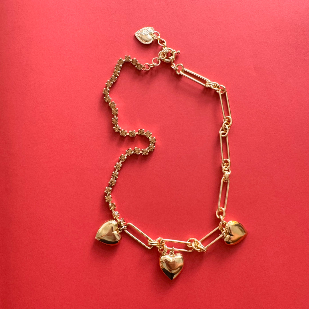 Golden Heartbeats Necklace