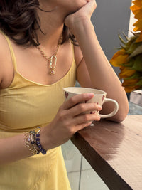 Initial Coin Charm Necklace