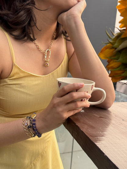 Initial Coin Charm Necklace