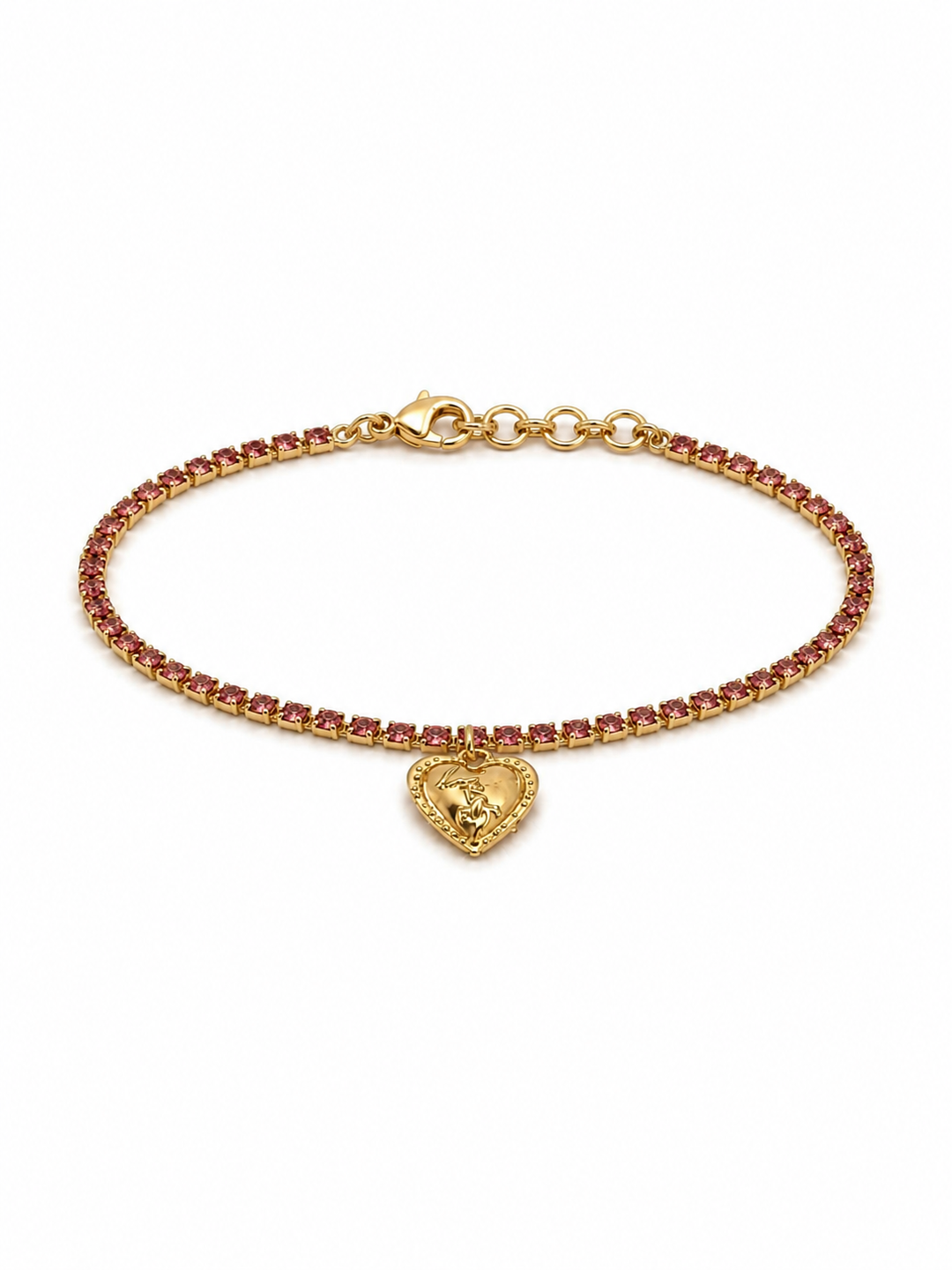 Pink Charm Tennis - Bracelet