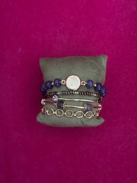 GWB Purple - Jades & Amethyst Bracelet Stack