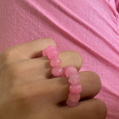 Pink Jade rings