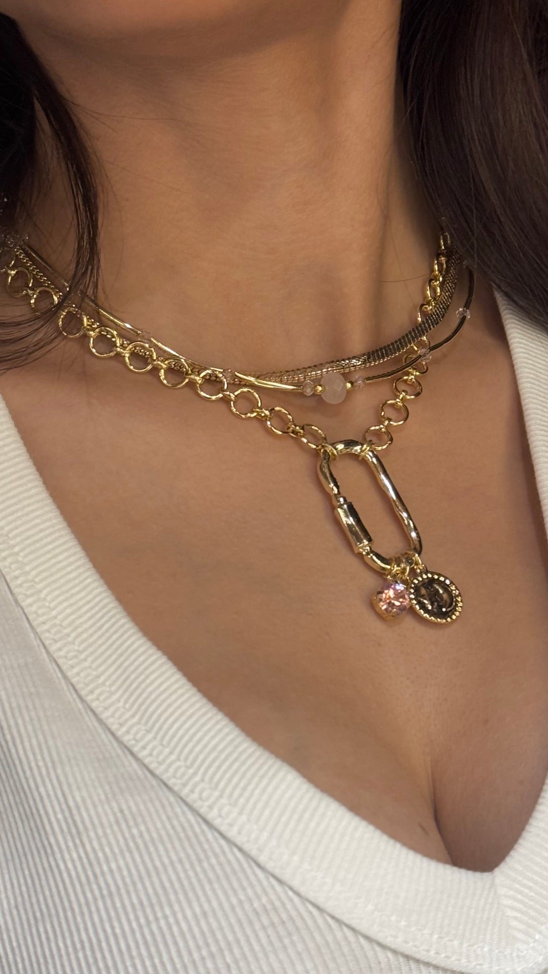 Initial Coin Charm Necklace
