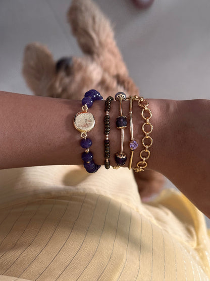 GWB Purple - Jades & Amethyst Bracelet Stack