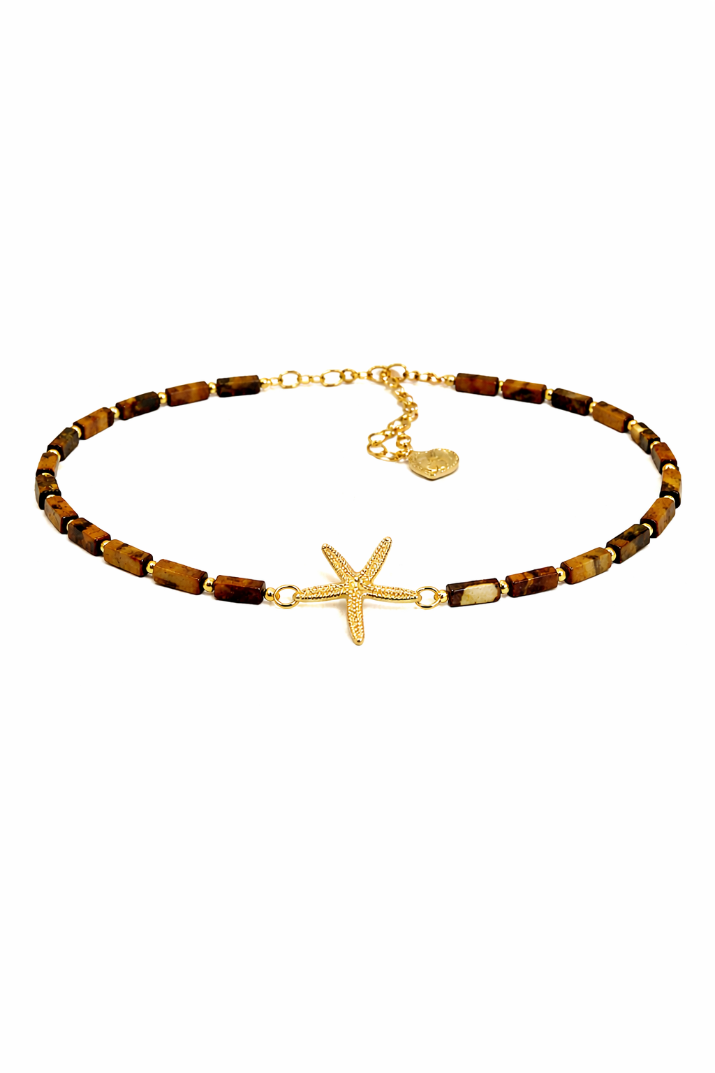 Caramel Star Choker- Tiger eye